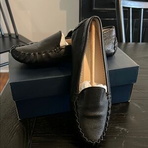 Cole Haan Black Leather Moccasins Slip-On